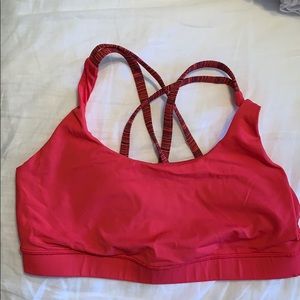 Pink Lululemon x Soulcycle Sports Bra lightly worn